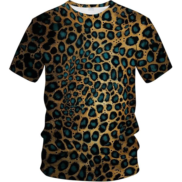 ジャケット・アウター CIVARIZE Leopard Pattern Design Shirt InterestPrint Leopard Pattern Design Classic Short-Sleeve
